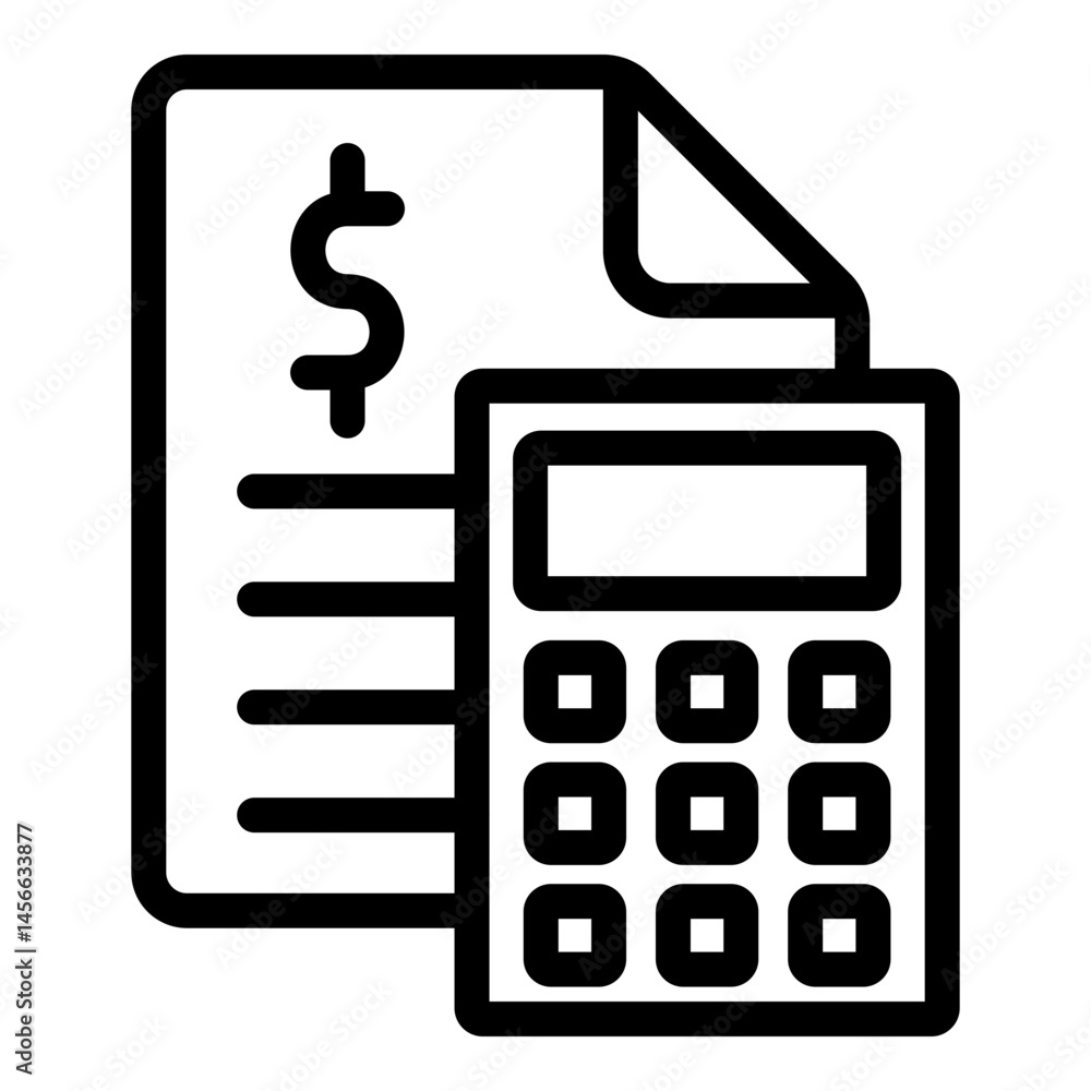 Budget Vector Line Icon Design Budget Vector Line Icon Design