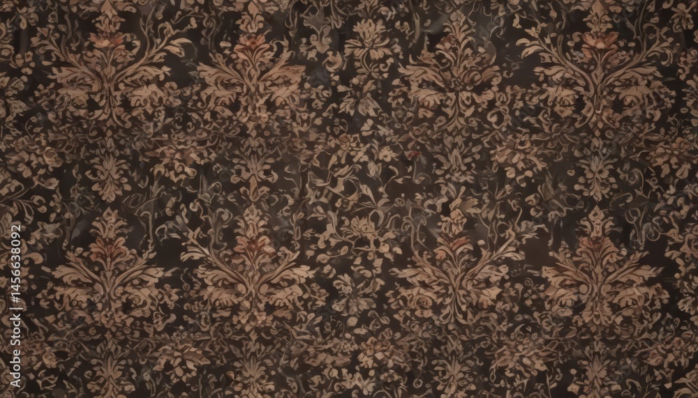 Rich damask pattern, classic floral motifs, symmetrical, seamless, background, design, ornament Rich damask pattern, classic floral motifs, symmetrical, seamless, background, design, ornament