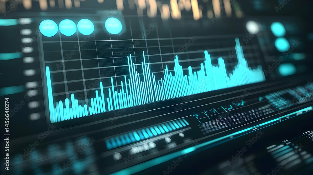 Digital Dashboard Displaying Data Analysis And Financial Metrics Digital Dashboard Displaying Data Analysis And Financial Metrics