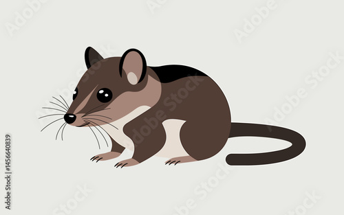 Charming Vector Illustration of a Cute Brown Antechinus