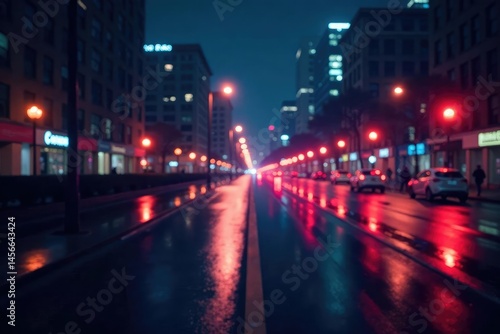 Abstract late-night city lights forming a geometric pattern , contemporary, shapes