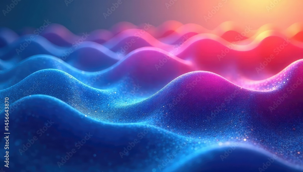 Obraz premium Abstract undulating lines create a calming wave pattern , print, art