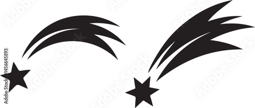 shooting star icon, shooting stars vector, star trail illustration, shooting star clipart, star streak graphic, shooting star silhouette, shooting stars design