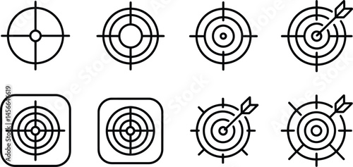 Target Icons Collection: Aim, Goal, Achievement Vector Pack