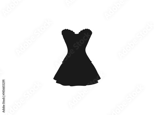 Corset silhouette vector art white background. Lace women's underwear, boudoir style, corset, bodysuit, bra vector illustration.