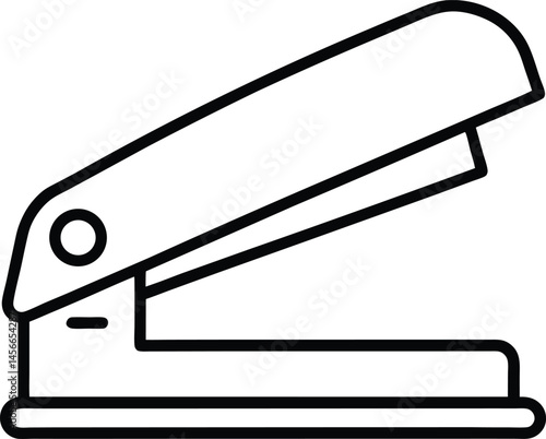 vector illustration of a black stapler