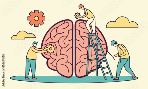 Conceptual Brain Maintenance: Innovative Teamwork and Cognitive Development Illustration