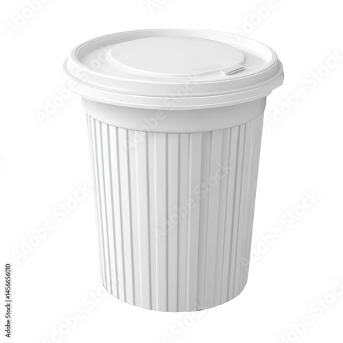 Wallpaper Mural Isolated white coffee cup mockup with lid for beverages presentation on black background Torontodigital.ca