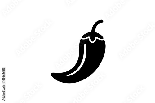 Black silhouette of a chili pepper