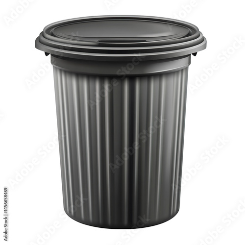 Wallpaper Mural Sleek rendering of a cylindrical waste receptacle with a fitted lid on black background Torontodigital.ca