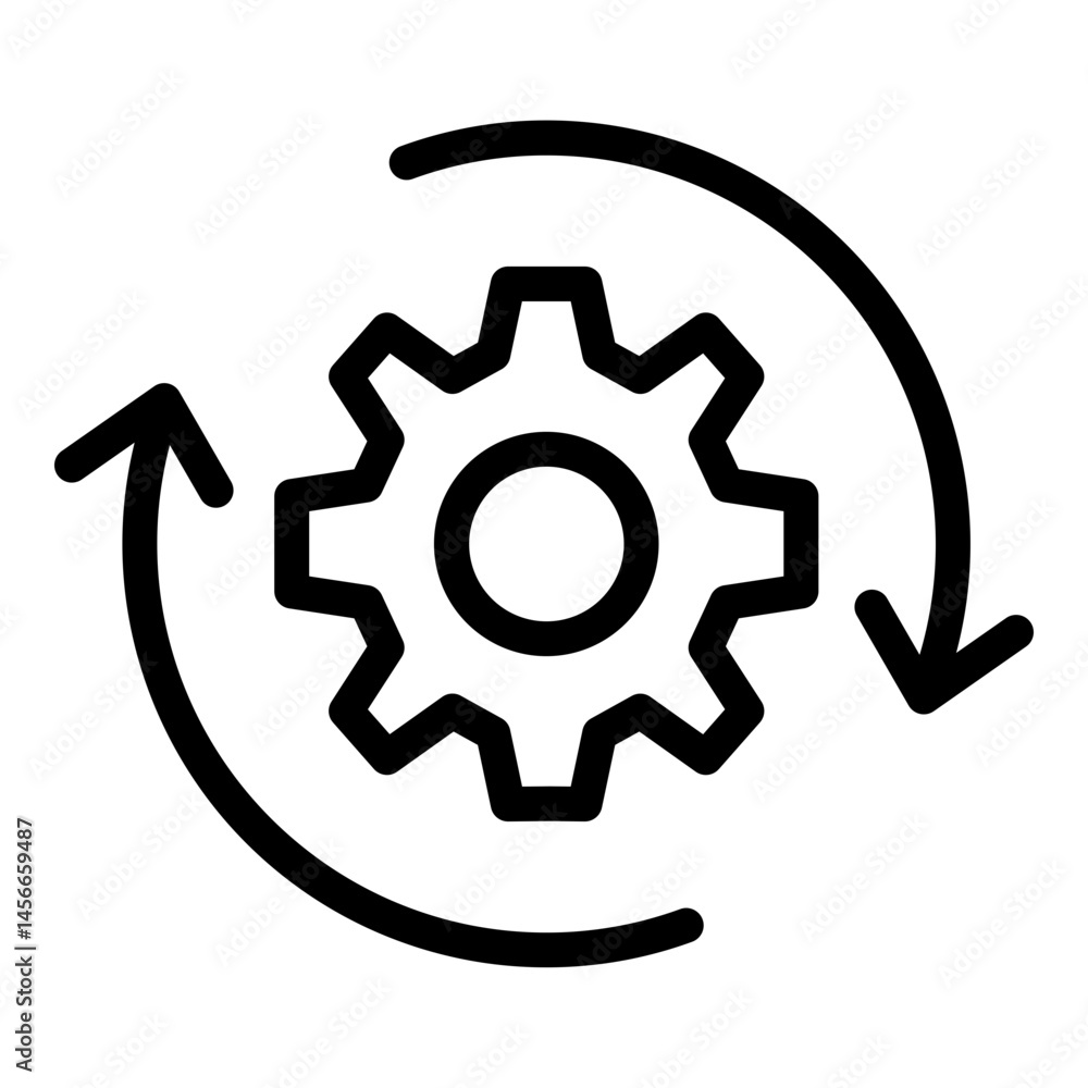 Automation Vector Line Icon Design Automation Vector Line Icon Design