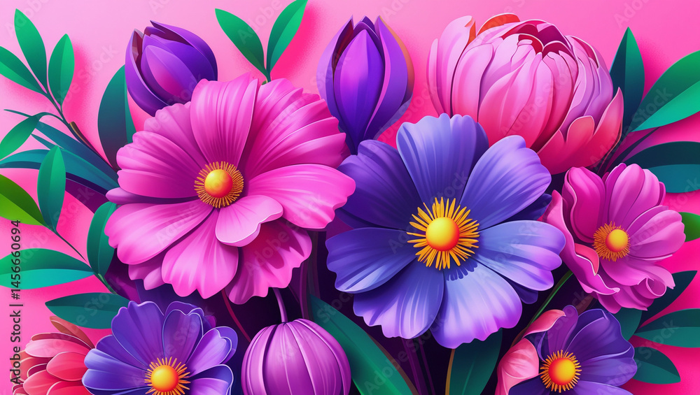 Obraz premium Colorful flower background