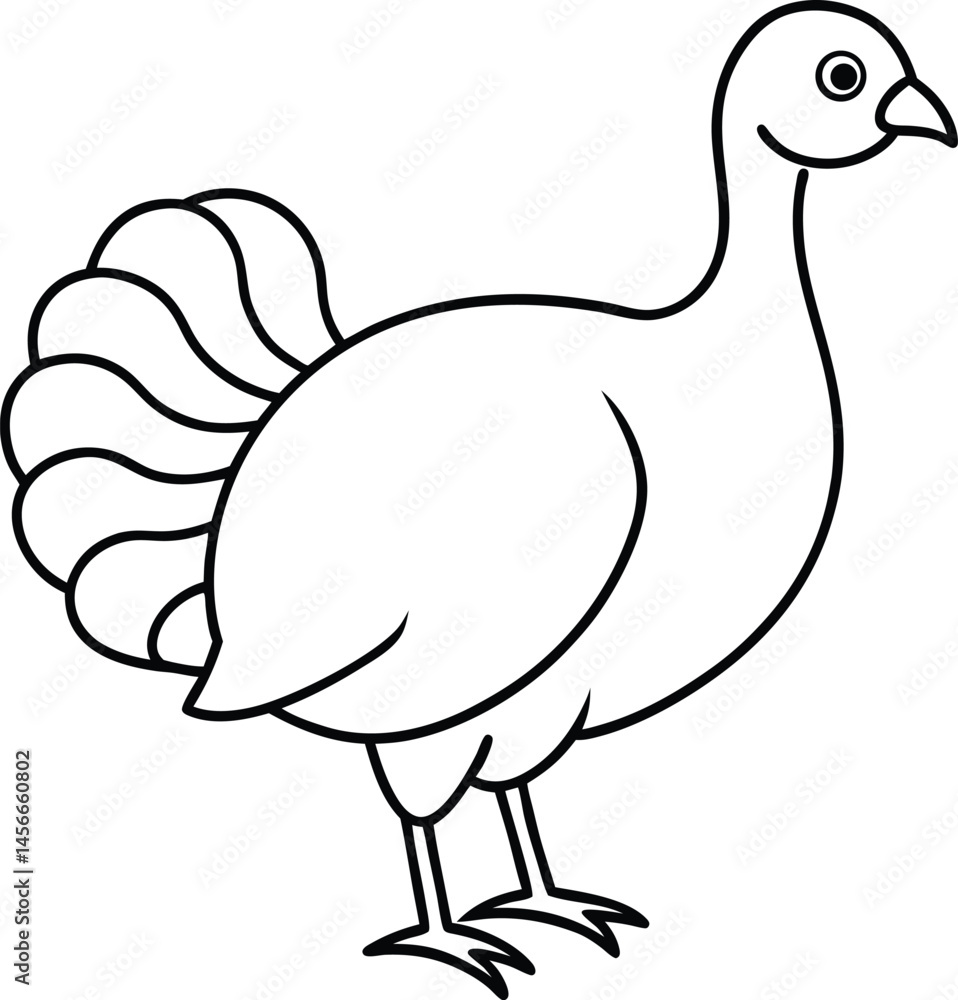 Fototapeta premium vector illustration of cartoon turkey