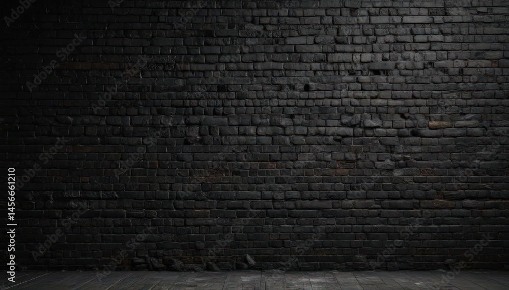 Dark, textured black brick wall, uneven mortar, moody atmosphere , bleak, stone Dark, textured black brick wall, uneven mortar, moody atmosphere , bleak, stone
