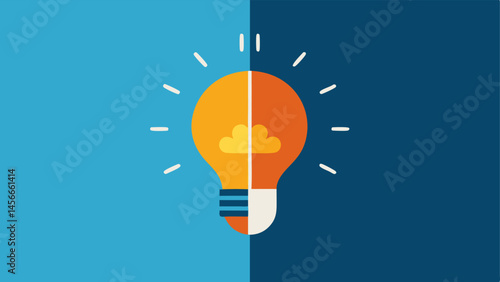 the first side shows a dim light representing confusion and the other side shows a bright light bulb representing clarity and positive change.
