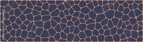Dark-toned mosaic tile pattern with irregular polygon shapes and thin pink grout lines, suitable for modern backgrounds or decorative surfaces.

