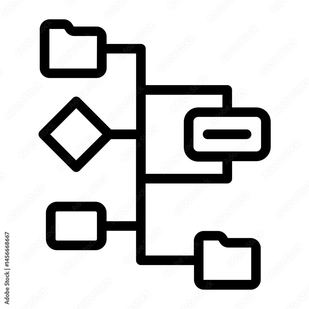 Flowchart diagram representing system or process architecture. Flowchart diagram representing system or process architecture.