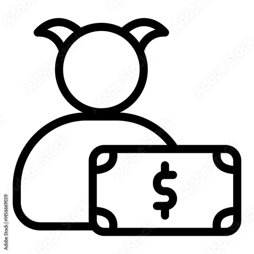 Cheater Vector Line Icon Design