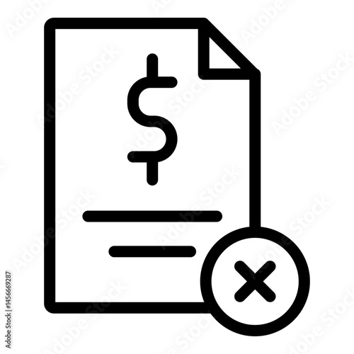 Refuse Vector Line Icon Design
