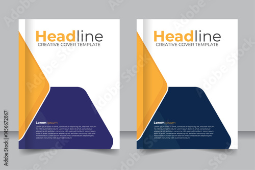 Modern and minimal annual report cover and book cover design, with colorful shapes, corporate design, 8.5 inch width 11 inch height size book cover template, cover design
