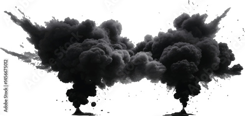 
Dark and Smoky Explosion of Dust and Particles in a High-Contrast Abstract Scene, 
Showcasing the Intricate Details of Floating Powder in Motion
