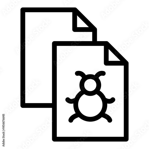 Duplicate Vector Line Icon Design