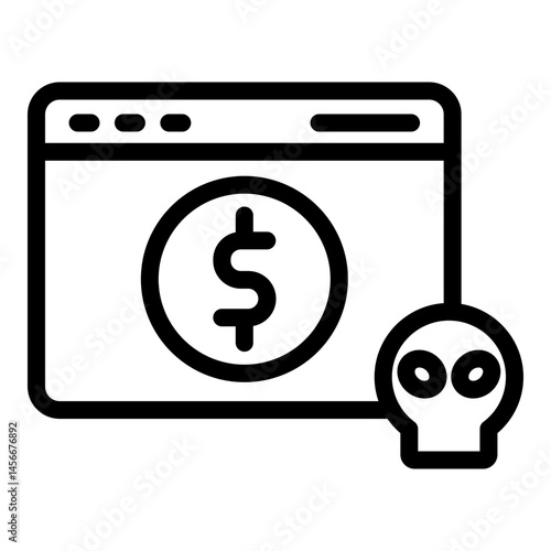 Money Laundering Vector Line Icon Design