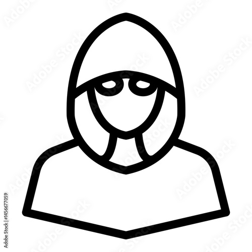 Robber Vector Line Icon Design