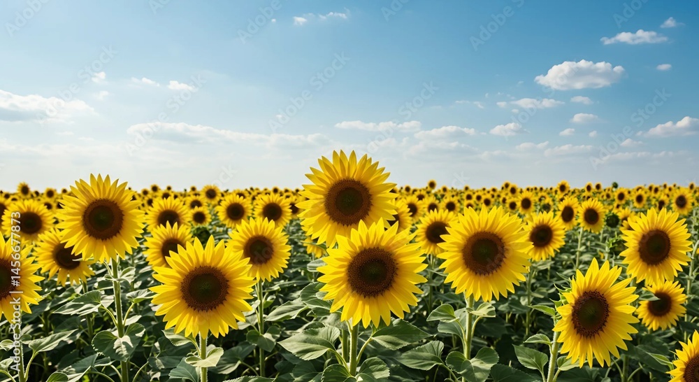 Fototapeta premium sunflower field in the summer