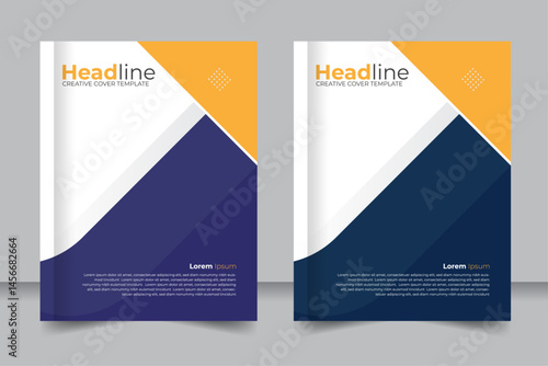 Photos Stylish and modern annual report cover and book cover design, with colorful shapes, corporate design, 8