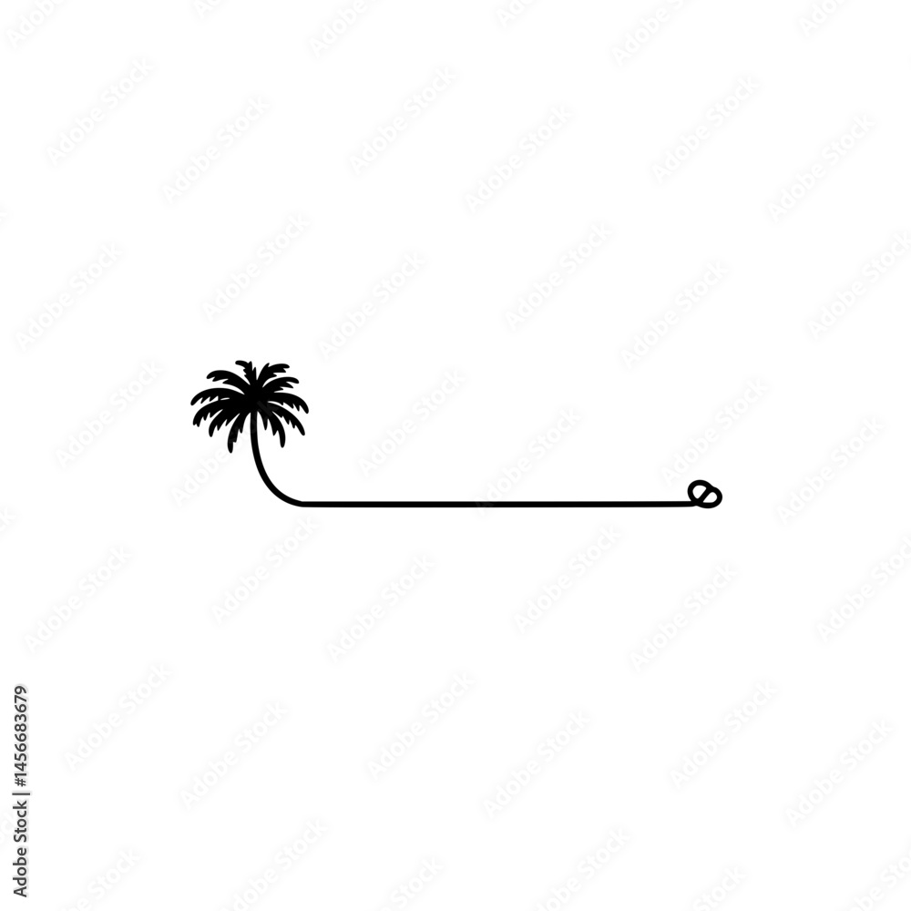 Obraz premium palm tree vector illustration