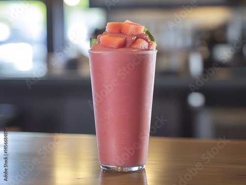 Refreshing Watermelon Smoothie in Tall Glass