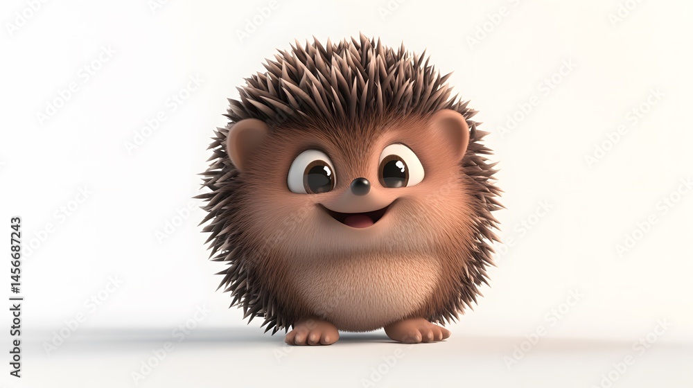 Digital rendering of a friendly cartoon hedgehog. Digital rendering of a friendly cartoon hedgehog.