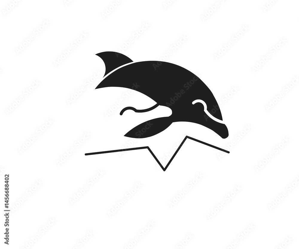 Obraz premium dolphin isolated on white background