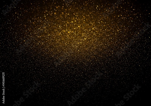 Wallpaper Mural A golden glitter falling down on a black background creating a magical and elegant atmosphere image Torontodigital.ca