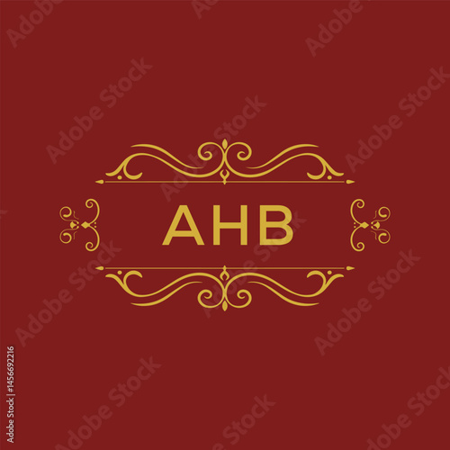 AHB Creative Unique Modern Letter Logo Design.