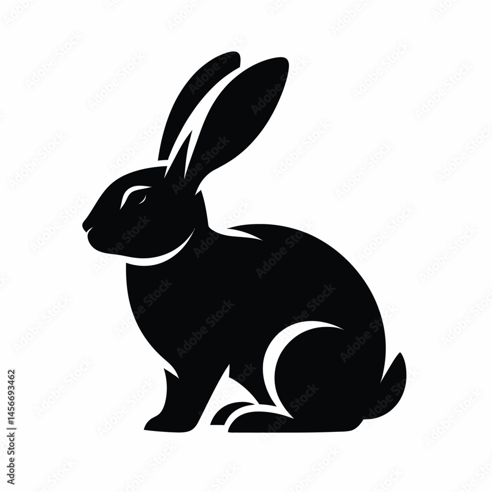 Obraz premium Twilight Bound: The Rabbit in Black45
