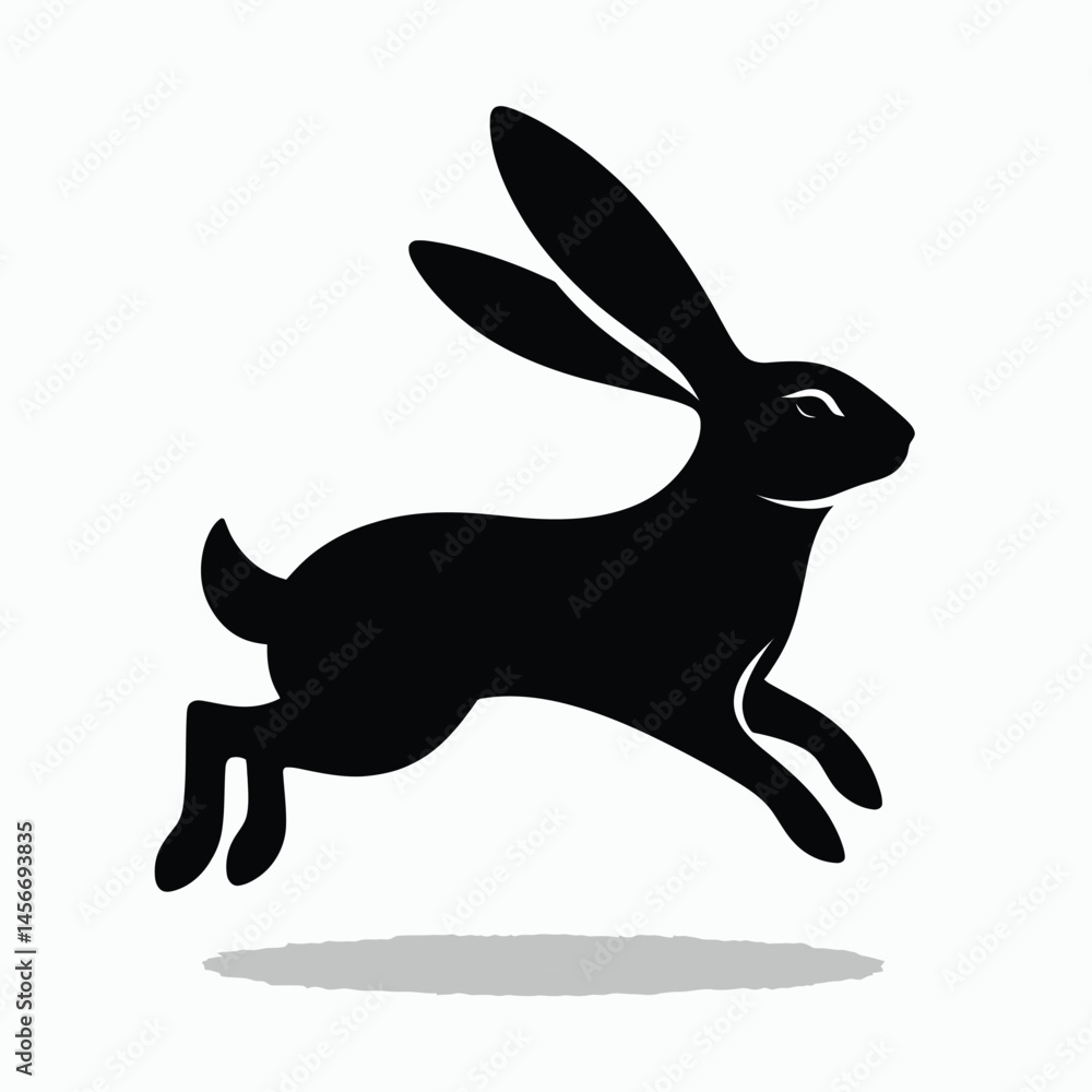 Obraz premium Twilight Bound: The Rabbit in Black39