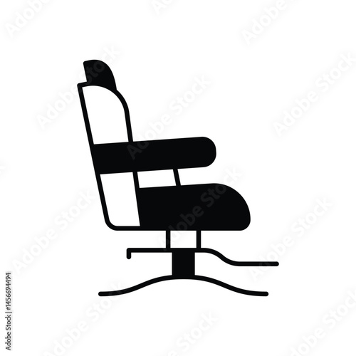 Barber Chair Icon vector stock illustration