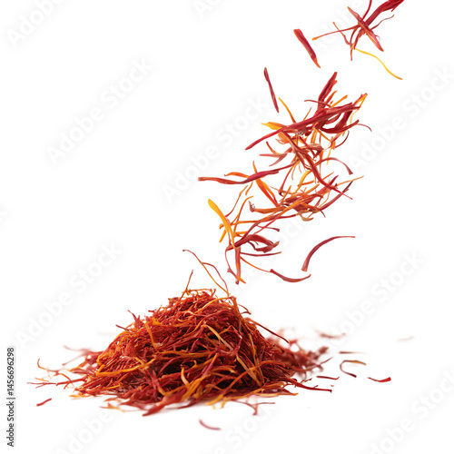 saffron isolated on white background