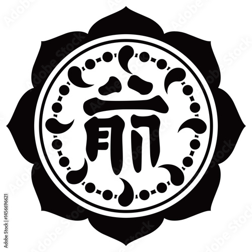 家紋です。鏡御統にといいます。