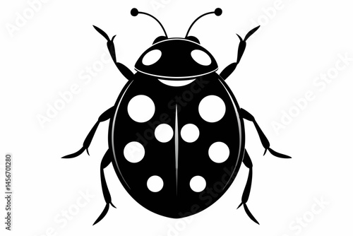 ladybug sihouette black vector