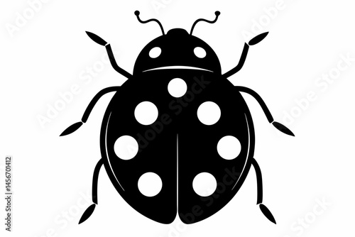ladybug sihouette black vector