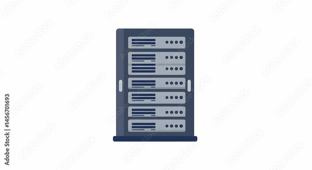 Data Server Rack Illustration Simple Design for Technology Concepts Data Server Rack Illustration Simple Design for Technology Concepts