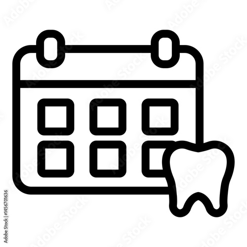 Calendar Vector Line Icon Design
