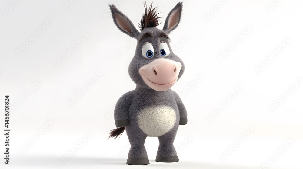Animated donkey figure, charming and playful. Animated donkey figure, charming and playful.