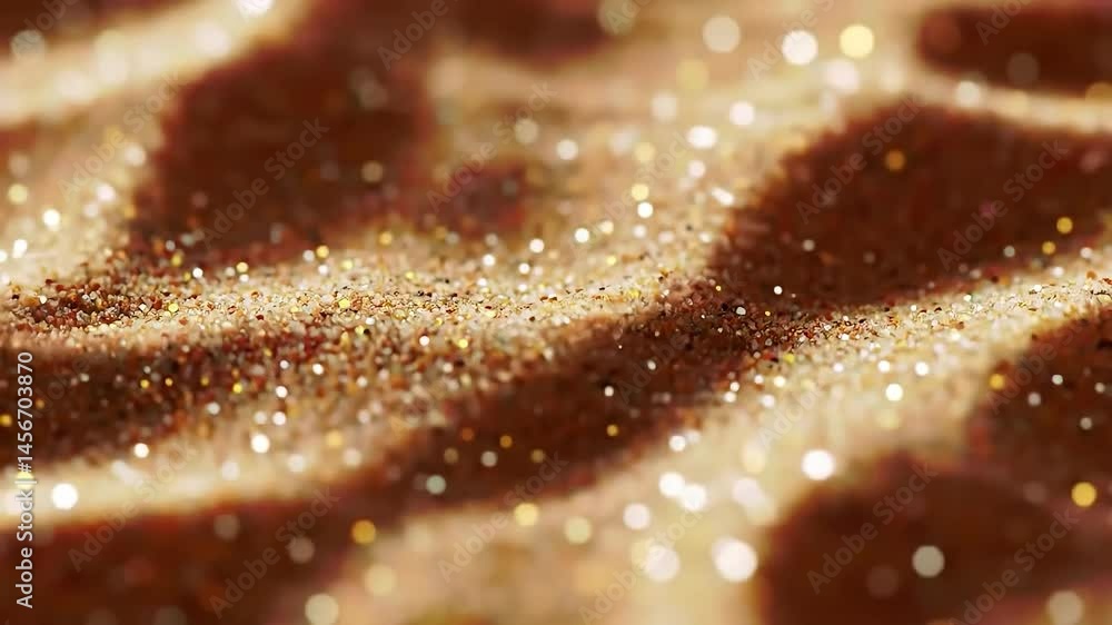 Gold Glitter Sand Texture Macro Animation Loop Gold Glitter Sand Texture Macro Animation Loop