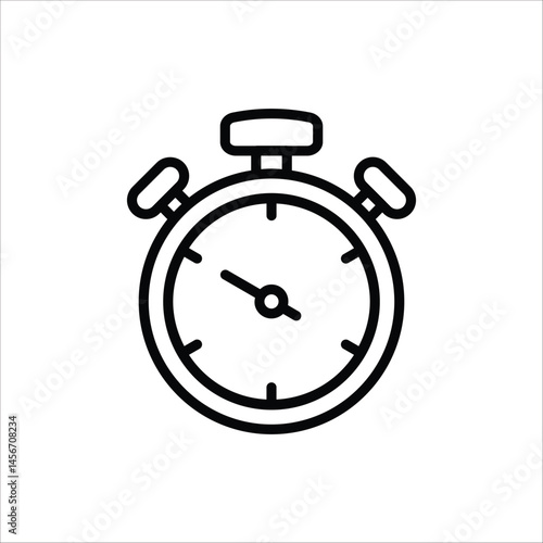 Stopwatch icon. Vector illustration for Design, Presentation, Website or Apps Elements. Sport equipage symbol illustration. Isolated on white background.