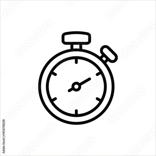Stopwatch icon. Vector illustration for Design, Presentation, Website or Apps Elements. Sport equipage symbol illustration. Isolated on white background.