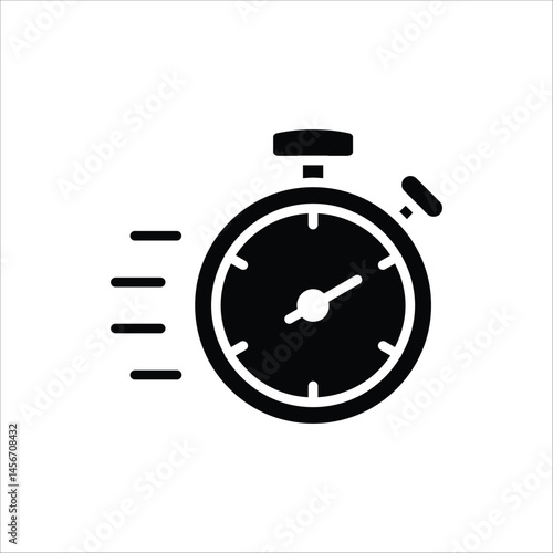 Stopwatch icon. Vector illustration for Design, Presentation, Website or Apps Elements. Sport equipage symbol illustration. Isolated on white background.